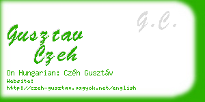 gusztav czeh business card