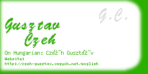 gusztav czeh business card